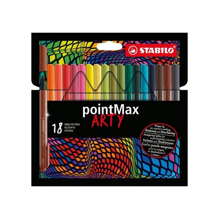 Rotulador Fibra Stabilo Pointmax Arty Line Estuche Carton De 18
