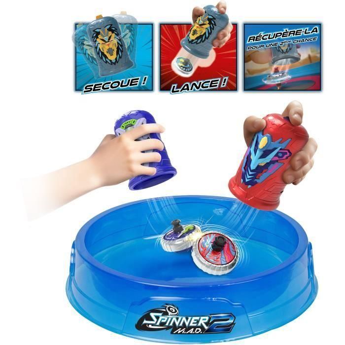 Silverlit AAASP10079 Spinner Mad 2 Peonzas con 1 Arena - Juego de Fiesta para Niños a partir de 5 Años 1 Silverlit AAASP10079 Spinner Mad 2 Peonzas con 1 Arena - Juego de Fiesta para Niños a partir de 5 Años 1