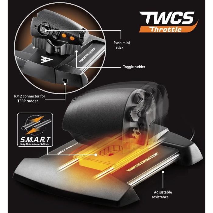 Thrustmaster T.16000M FCS Flight Pack Palanca de mando para Mac y PC, Analógico/Digital, USB, Negro - 2960782 5