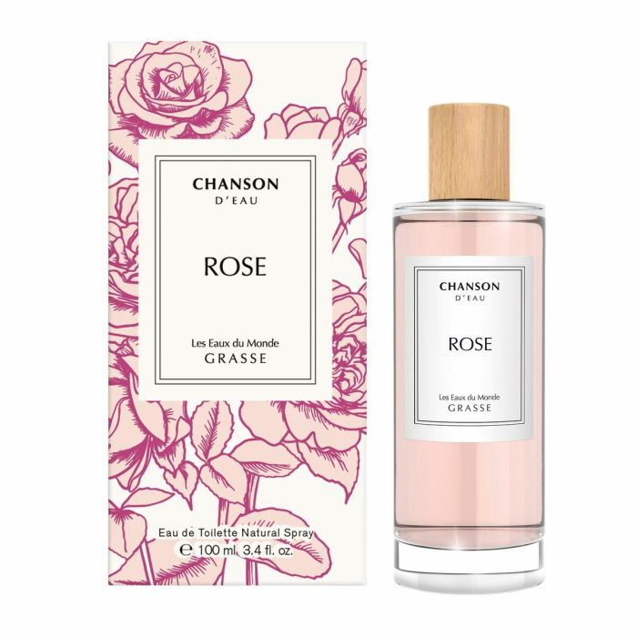 Chanson D'Eau Les Eaux du Monde ROSE Eau de Toilette para Mujer, Fragancia Floral de Rosas con Pomelo y Lichi, Vapo 100 ml