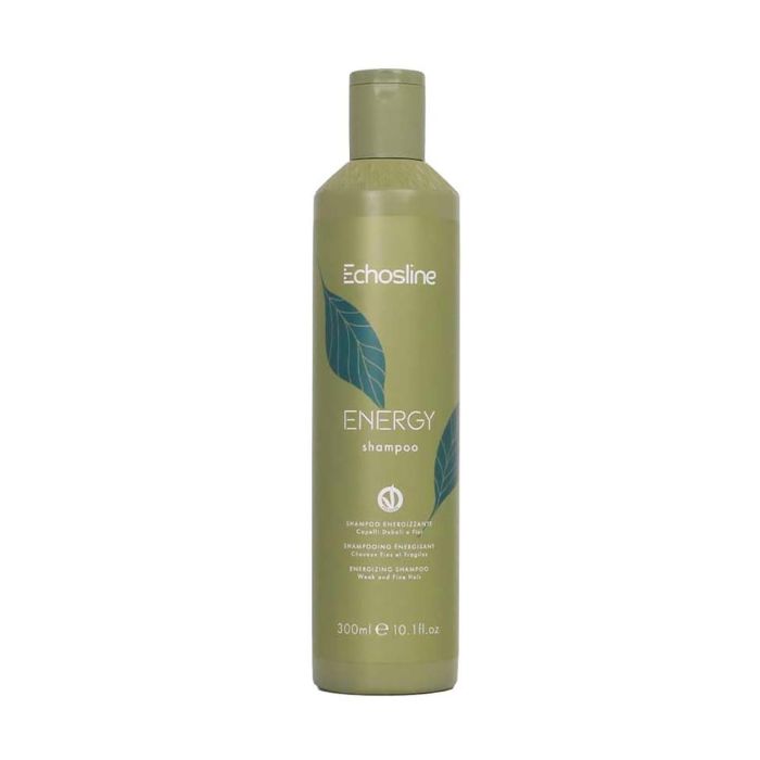 Echosline Energy Shampoo 300ml - Para cabellos débiles y finos, purifica y revitaliza el cuero cabelludo Echosline Energy Shampoo 300ml - Para cabellos débiles y finos, purifica y revitaliza el cuero cabelludo
