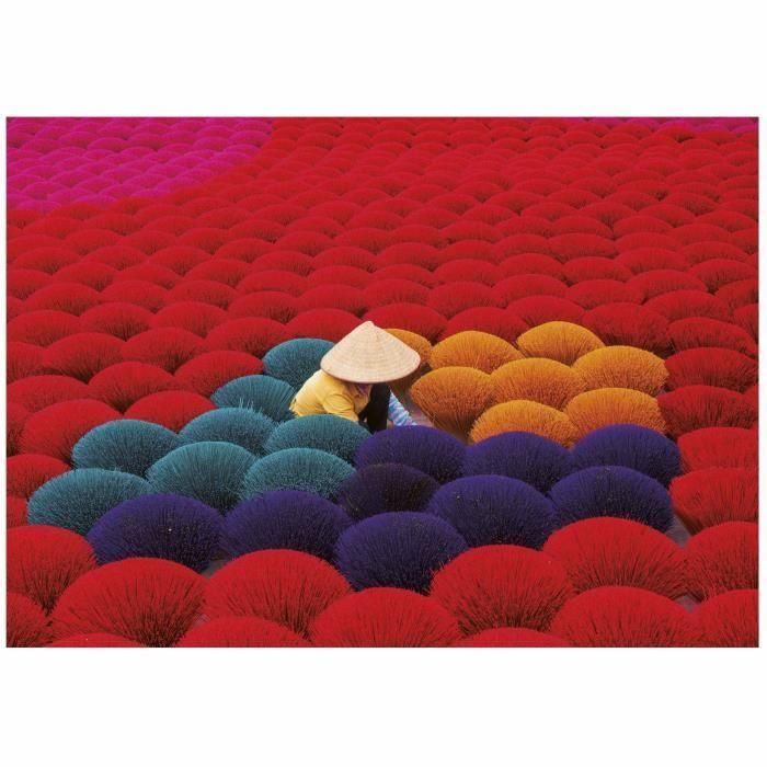 Educa Puzzle 1000 piezas Aldea del Incienso, Vietnam - Incluye cola especial FIX PUZZLE 1