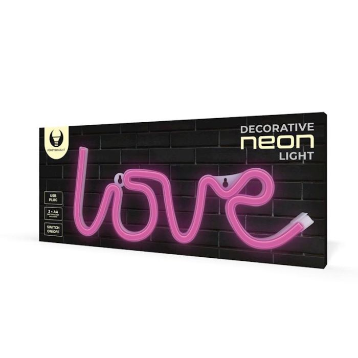 Forever Lampara Neon LED Love Pink - Iluminación Decorativa, Tecnología LED Eficiente, Funciona con USB o Pilas AA, Rosa 8 Forever Lampara Neon LED Love Pink - Iluminación Decorativa, Tecnología LED Eficiente, Funciona con USB o Pilas AA, Rosa 8