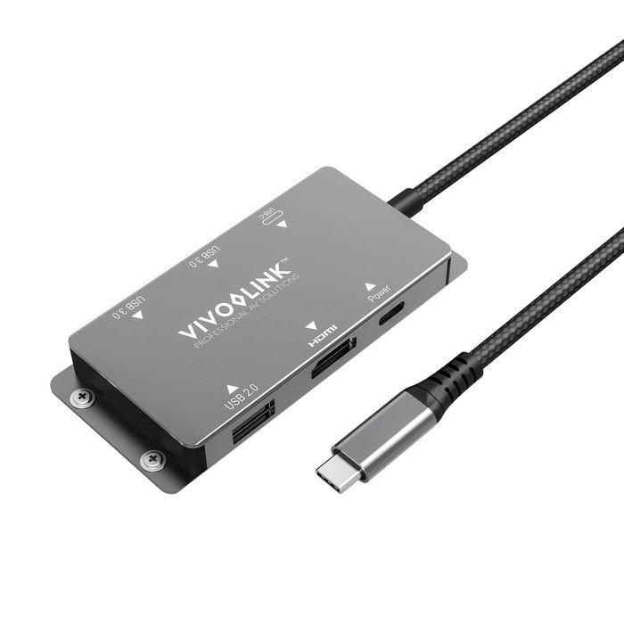 Vivolink HUB USB-C 4K para sistema de conferencias | Compatible con DisplayLink, DP Alt Mode, DisplayPort 3
