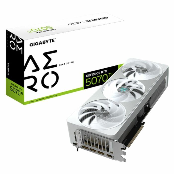 GIGABYTE GV-N507TAERO OC-16GD GeForce RTX 5070 Ti AERO OC Tarjeta Gráfica 16GB GDDR7 PCI-E 5.0 WINDFORCE 8K HDMI DP 19 GIGABYTE GV-N507TAERO OC-16GD GeForce RTX 5070 Ti AERO OC Tarjeta Gráfica 16GB GDDR7 PCI-E 5.0 WINDFORCE 8K HDMI DP 19