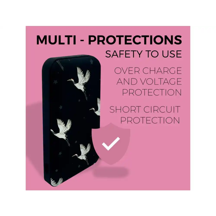 Wondee Batería Externa Inalámbrica 5000 mAh, Carga Rápida, Diseño Aves en Vuelo 3