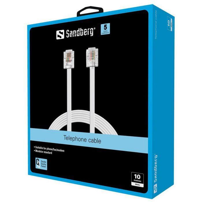 Sandberg Telephone RJ11-RJ11 10m 1 Sandberg Telephone RJ11-RJ11 10m 1