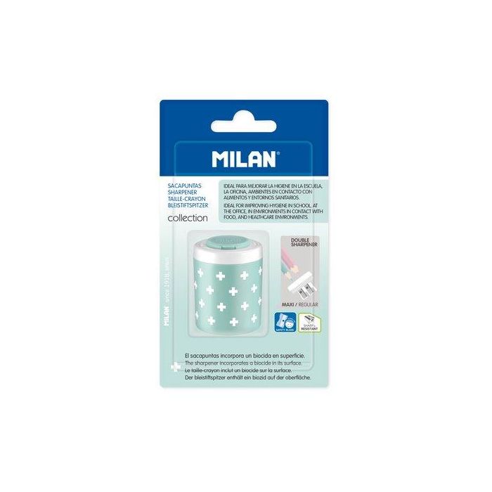 Afilalapiz Milan Doble Collection Antibacterial Turquesa Blister De 1