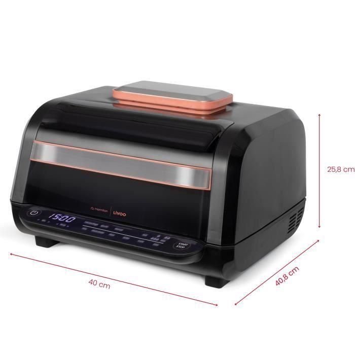 Livoo DOC305 Freidora y Grill sin Aceite Livoo x Marmiton 2 en 1 - 6 L, 1500-1700 W, 8 Programas, 4 Niveles de Calentamiento 2 Livoo DOC305 Freidora y Grill sin Aceite Livoo x Marmiton 2 en 1 - 6 L, 1500-1700 W, 8 Programas, 4 Niveles de Calentamiento 2