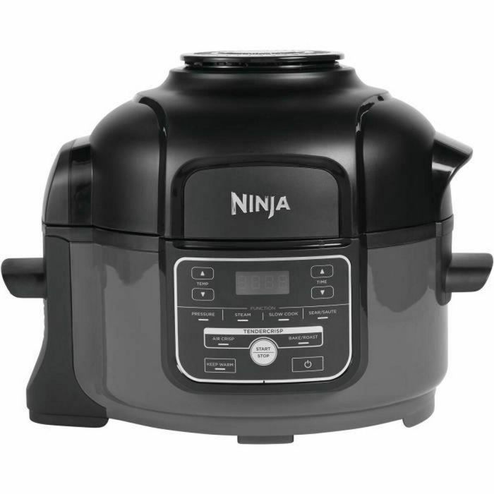 Ninja OP100EU Foodi Multicooker 6 en 1: Freidora de Aire, Cocción a Presión, Vapor, Horno, Recalentar - 4.7L Negro