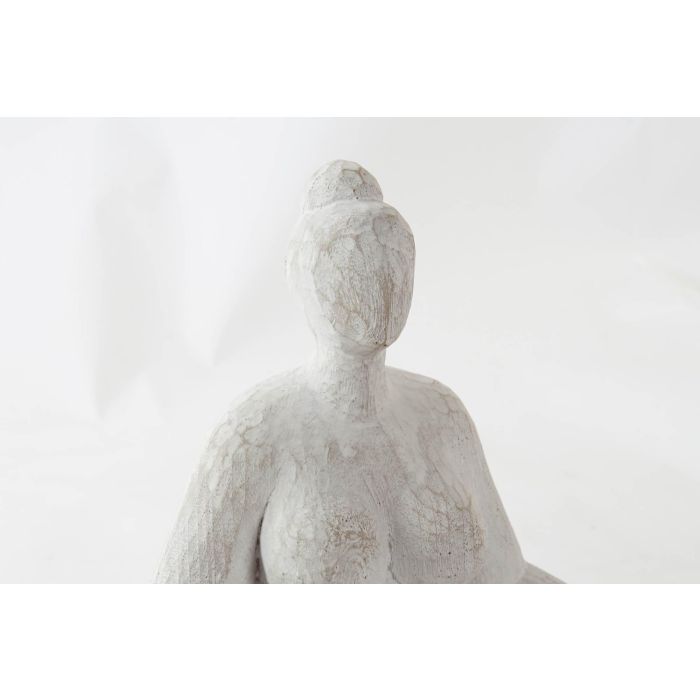 DKD Home Decor Figura Urban Blanco Resina Chica Yoga 15 x 24 x 27.5 cm (4 Unidades) 1