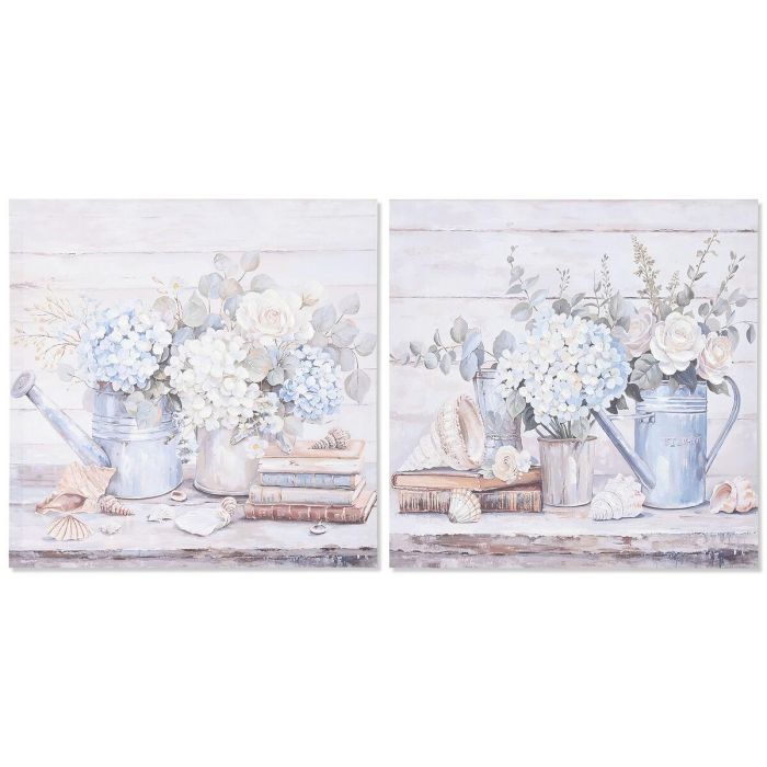 Cuadro Shabby DKD Home Decor Azul Gris 3 x 60 x 60 cm (2 Unidades) Cuadro Shabby DKD Home Decor Azul Gris 3 x 60 x 60 cm (2 Unidades)