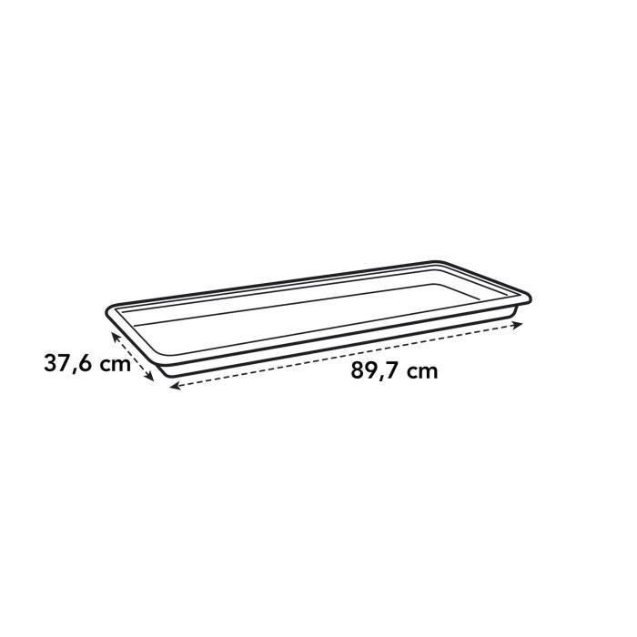 Elho Green Basics 100 Platillo para maceta XXL Terracota Exterior Ø 89.7x5.7cm, Plástico 100% reciclado, con reserva de agua 3