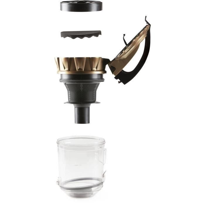 Domo DO7297S Aspiradora cilíndrica sin bolsa 700W, 2.5L, 79dB, Negro/Dorado 1