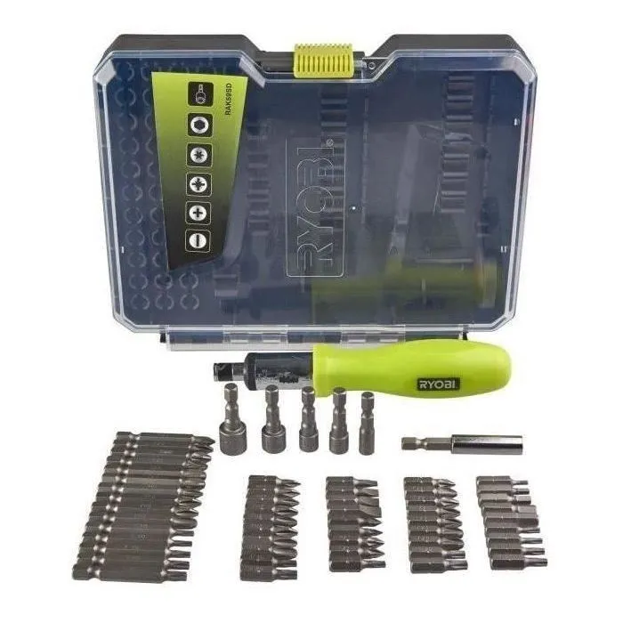 Ryobi Estuche de 59 Puntas para Atornillar RAK59SD 5132002251 Incluye Destornillador 1 Ryobi Estuche de 59 Puntas para Atornillar RAK59SD 5132002251 Incluye Destornillador 1