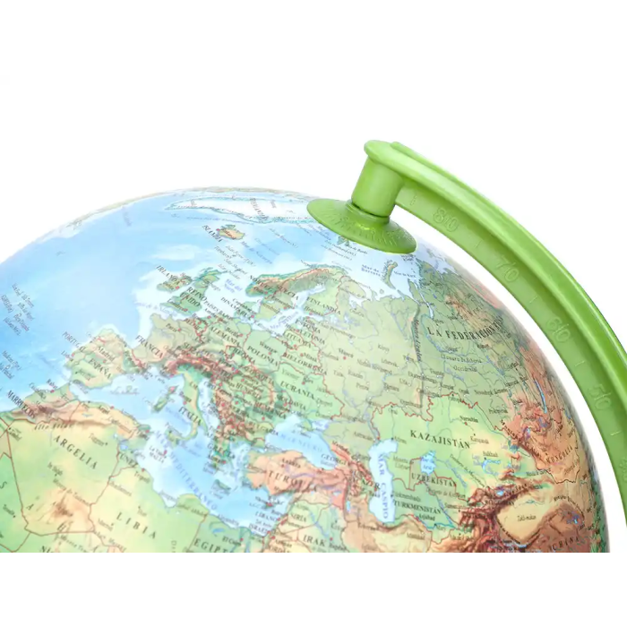 Liderpapel Globo Terraqueo con Luz Físico y Político Diámetro 26 cm Base y Meridiano de Plástico 2