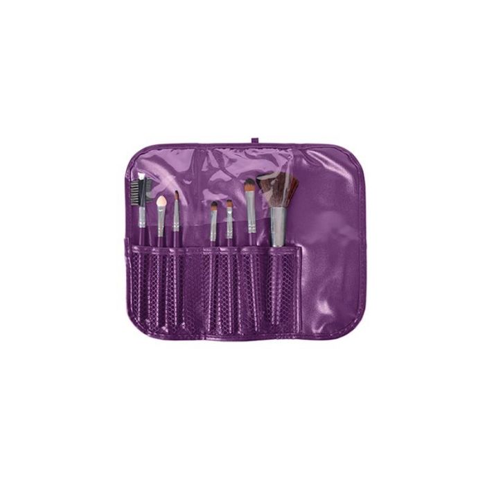 Set Estuche 7 Pinceles Maquillaje Tika Purple Bifull Bifull