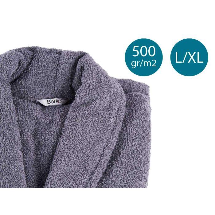 Albornoz Gris 500Gr L Xl Berilo 10X37CM (6 Unidades) 3 Albornoz Gris 500Gr L Xl Berilo 10X37CM (6 Unidades) 3