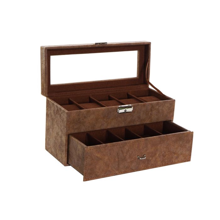 Joyero Tradicional DKD Home Decor Marron 11 x 15.5 x 27.5 cm Joyero Tradicional DKD Home Decor Marron 11 x 15.5 x 27.5 cm