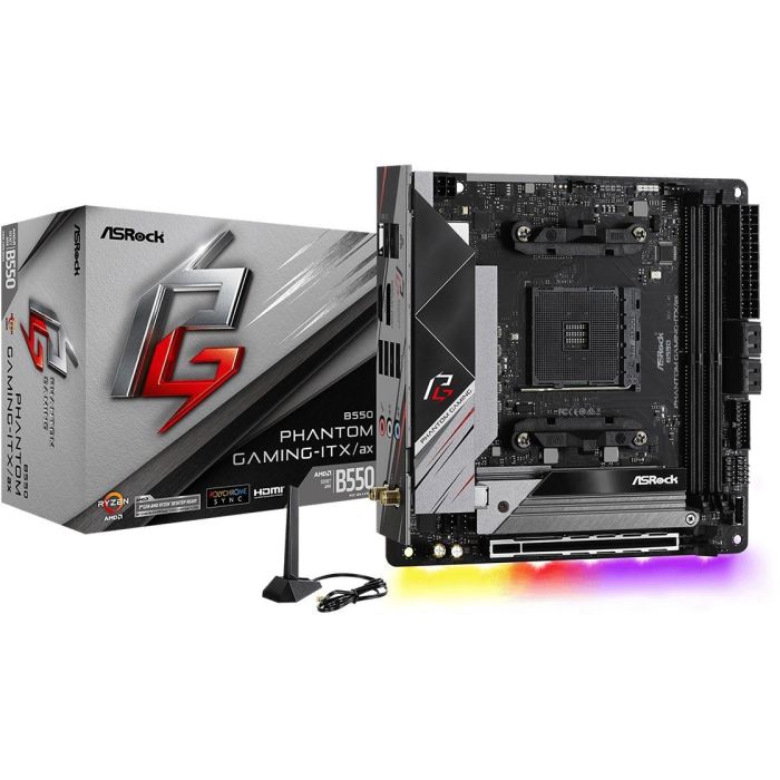 ASRock B550 Phantom Gaming-ITX/a Socket AM4 Mini ITX AMD B550 - 90-MXBD40-A0UAYZ 0 ASRock B550 Phantom Gaming-ITX/a Socket AM4 Mini ITX AMD B550 - 90-MXBD40-A0UAYZ 0