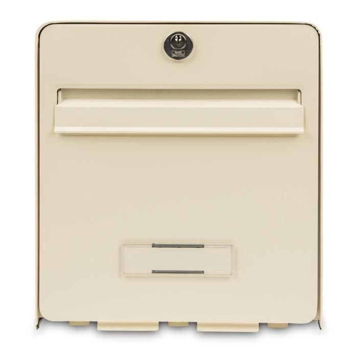 BURG WACHTER Buzón de favor en acero galvanizado - 2 puertas - Beige claro BURG WACHTER Buzón de favor en acero galvanizado - 2 puertas - Beige claro