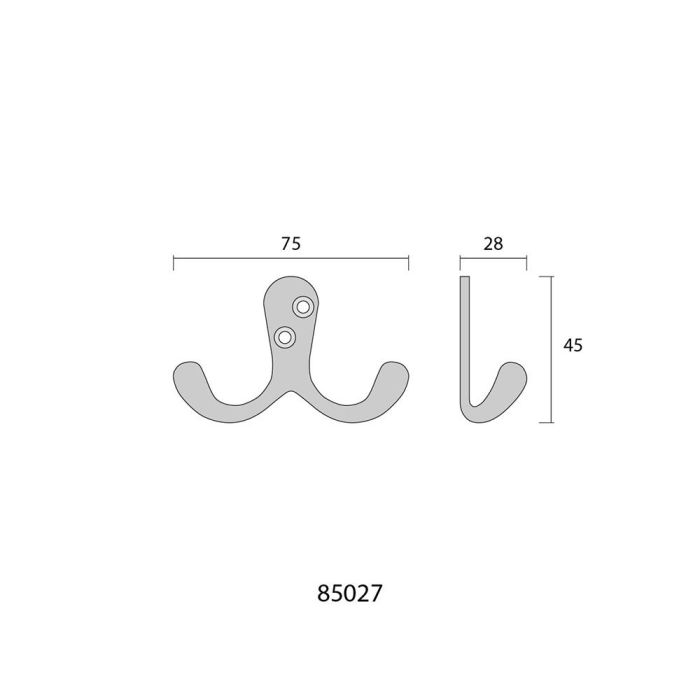 Edm Colgador Doble de Aluminio Negro 1 Edm Colgador Doble de Aluminio Negro 1