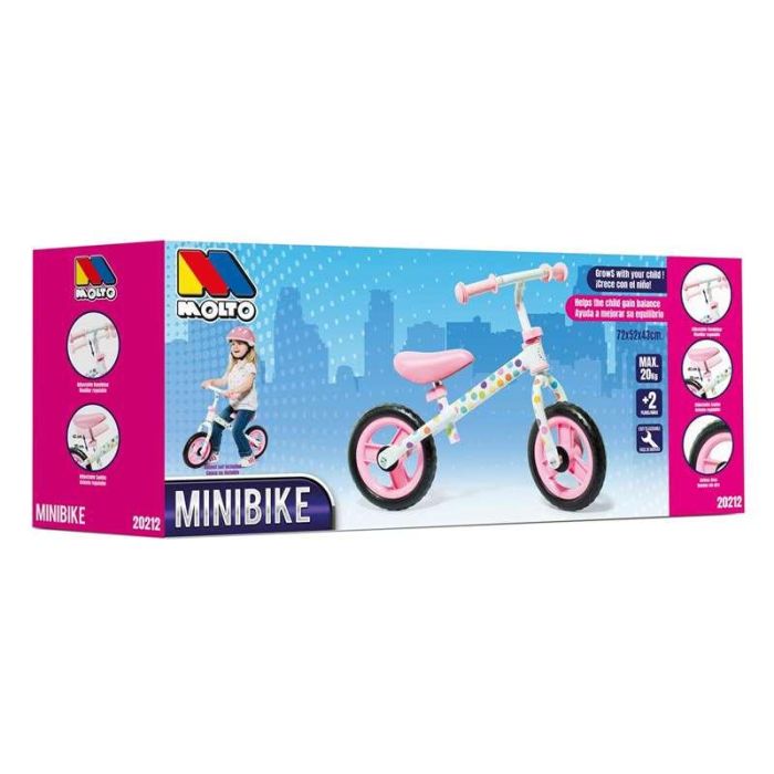 Bicicleta sin pedales rosa 48,5x36x90 cm Bicicleta sin pedales rosa 48,5x36x90 cm
