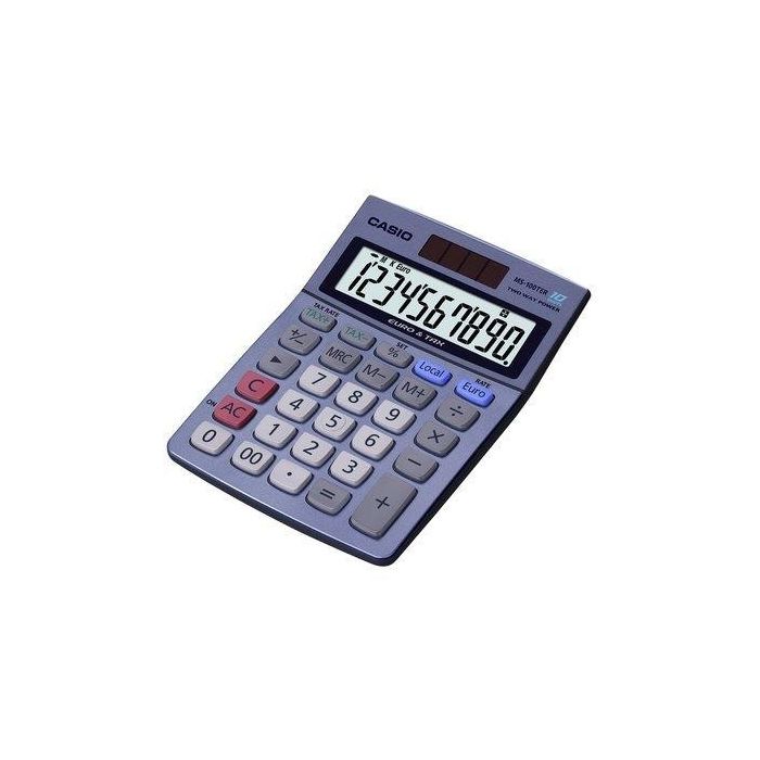 Casio Calculadora De Oficina Sobremesa Azul Ms-100Terii