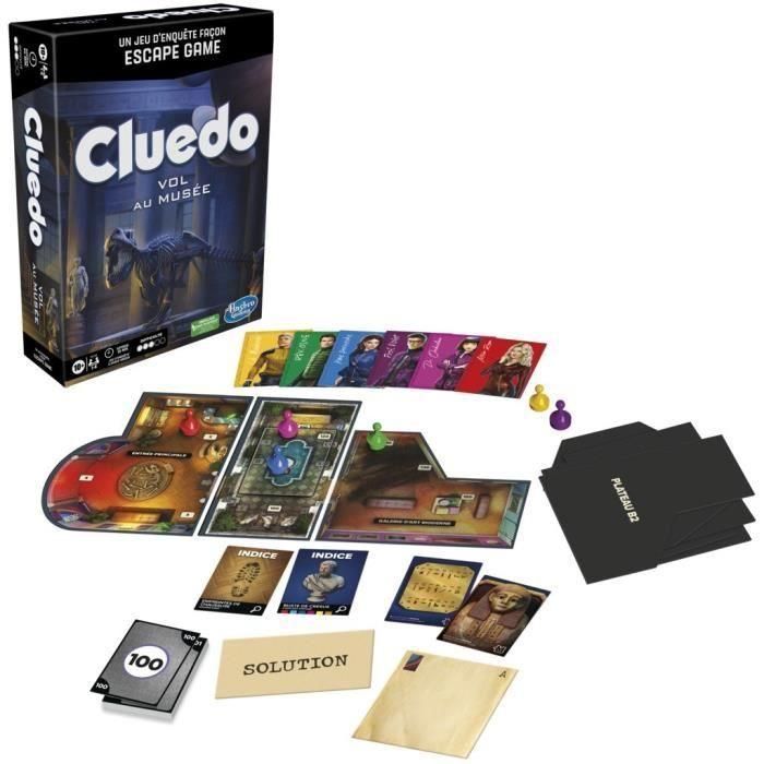 Cluedo Escape Flight en el Museo - Juego de Investigación del Juego de Escape - Juego de Plateau Cooperativa Familiar - de 10 años Cluedo Escape Flight en el Museo - Juego de Investigación del Juego de Escape - Juego de Plateau Cooperativa Familiar - de 10 años