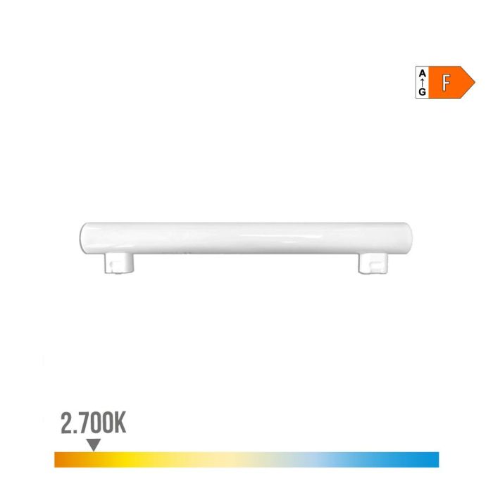 Edm Linestra LED 2 casquillos S14s 7W 600lm 2700K luz cálida 300x30x47mm