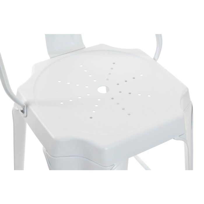 DKD Home Decor Taburete Blanco 48 x 113 x 44 cm (2 Unidades) 2