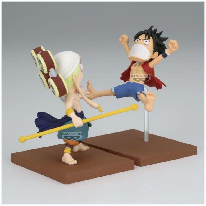 Banpresto One Piece World Collectable Log Stories - Figura de Monkey D. Luffy & Enel en PVC y ABS, 8 cm - BP89838P 3