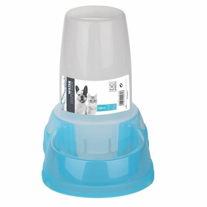 Dispensador de agua MPETS Dispensador de agua - Para gatos y perros - 1500ml - Azul