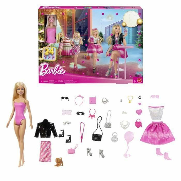Barbie Calendario de Adviento JFL63 con 24 Piezas y Accesorios 1 Barbie Calendario de Adviento JFL63 con 24 Piezas y Accesorios 1