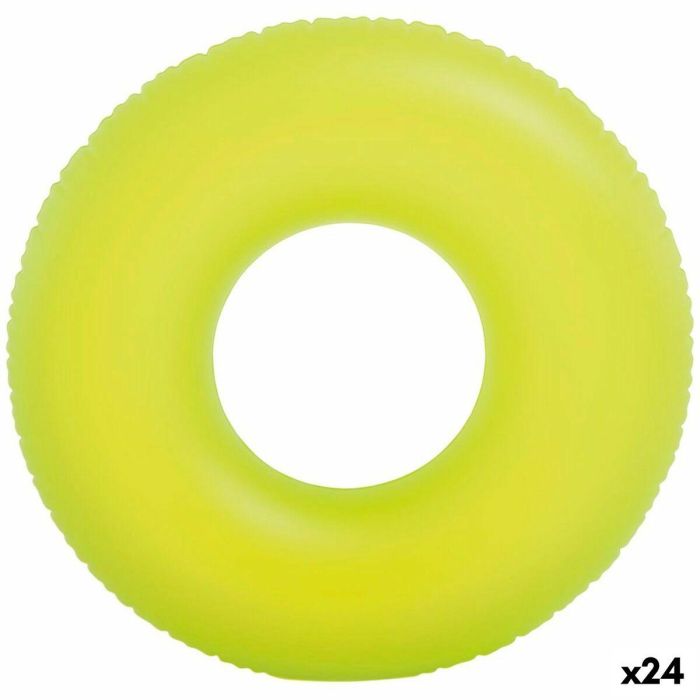 Flotador Hinchable Donut Intex Neon 91 x 91 cm (24 Unidades)