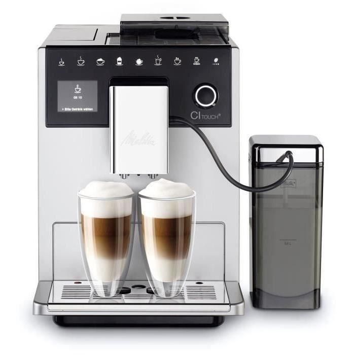 MELITTA CI Touch F630-101 Cafetera con molinillo - Depósito extraíble 1,8L - 2 depósitos de granos - Pantalla táctil - Plata 1 MELITTA CI Touch F630-101 Cafetera con molinillo - Depósito extraíble 1,8L - 2 depósitos de granos - Pantalla táctil - Plata 1
