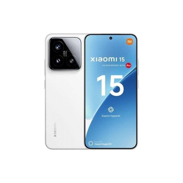 Xiaomi MZB0IU5EU Smartphone 15 12GB/512GB 6.36" 5G Blanco con Cám. Leica Summilux, Snapdragon 8 Elite, Bat. 5240mAh, IP68 0 Xiaomi MZB0IU5EU Smartphone 15 12GB/512GB 6.36" 5G Blanco con Cám. Leica Summilux, Snapdragon 8 Elite, Bat. 5240mAh, IP68 0