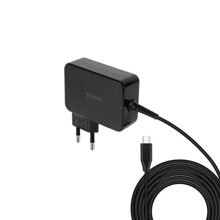 CARGADOR TOOQ 90W USB-C PD 1.8M PARA PORTATIL NEGRO