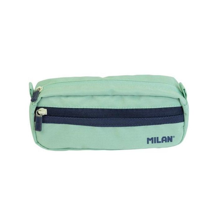 Milan Serie 1918 Portatodo Rectangular Verde con Detalles Azul Marino 2 Cremalleras Ripstop Resistente Poliéster 21x8.5x6.1 cm Milan Serie 1918 Portatodo Rectangular Verde con Detalles Azul Marino 2 Cremalleras Ripstop Resistente Poliéster 21x8.5x6.1 cm