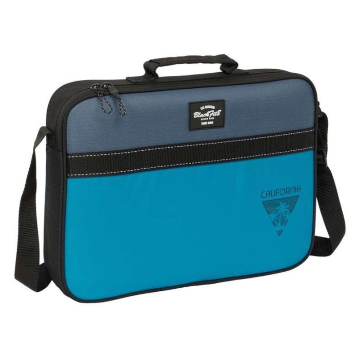 Cartera Escolar BlackFit8 California Azul Negro 38 x 28 x 6 cm