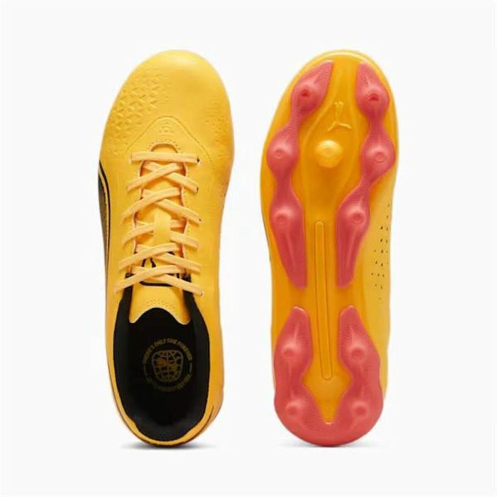 Botas de Fútbol para Niños Puma King Matc FG/AG Amarillo Naranja 4 Botas de Fútbol para Niños Puma King Matc FG/AG Amarillo Naranja 4