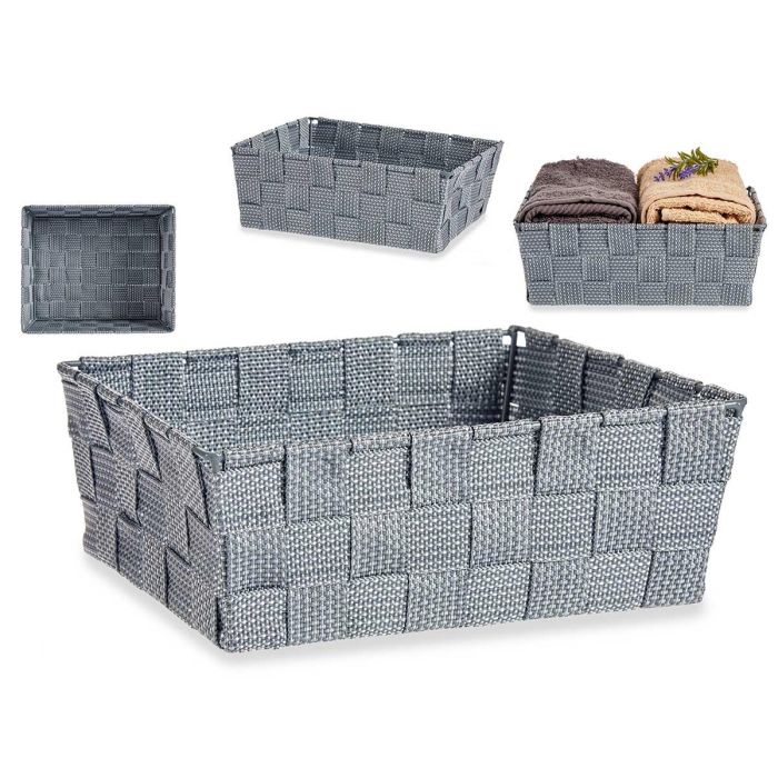 Cesta de Tela Kipit Gris 24 cm x 20 cm x 8 cm, 2.4 litros (24 Unidades) Cesta de Tela Kipit Gris 24 cm x 20 cm x 8 cm, 2.4 litros (24 Unidades)