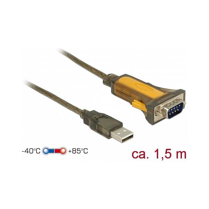 DeLOCK Adapter USB 2.0 > 1 x Serial RS-232 - erweiterter Temperaturbereich - Serieller Adapter 1 DeLOCK Adapter USB 2.0 > 1 x Serial RS-232 - erweiterter Temperaturbereich - Serieller Adapter 1