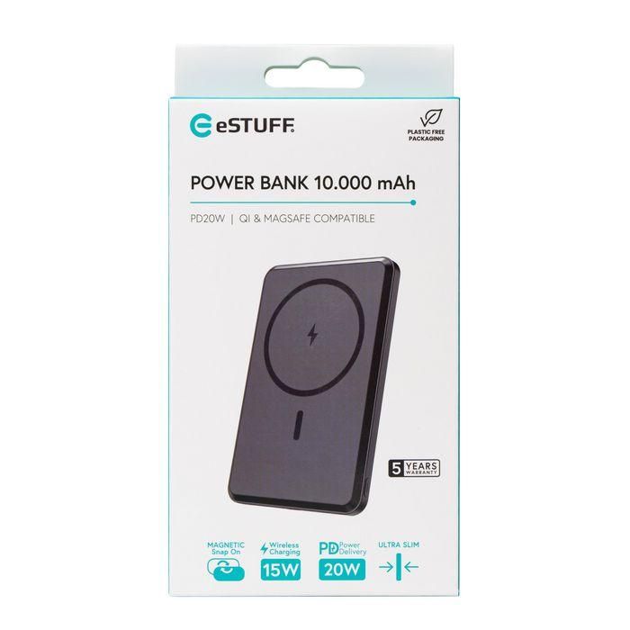 eSTUFF Banco de energía magnético inalámbrico 10.000 mAh PD20W - Power Bank carga rápida 4