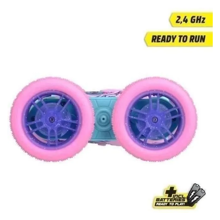 Dickie Toys Vehículo Radiocontrolado Flippy Berry Shaker SMO4006333087356 Rotación 360° Rosa A partir de 6 años 2