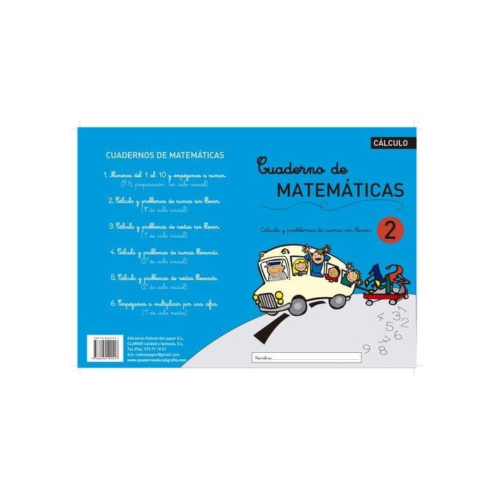 Cuaderno Rebost (Cas.) Matematicas Nº 2 (Set de 5)