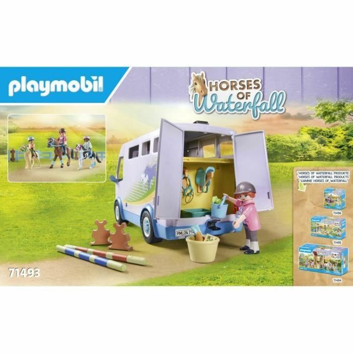 PLAYMOBIL 71493 Furgoneta para caballos y ponis con recinto 2