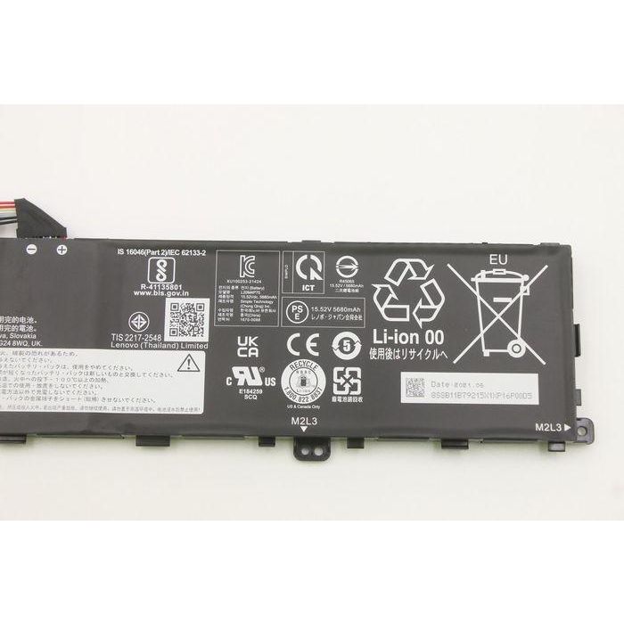 Lenovo Batería de Iones de Litio 90Wh 15.52V, 4 Celdas, Recambio para Portátil Lenovo ThinkPad de Alto Rendimiento 2