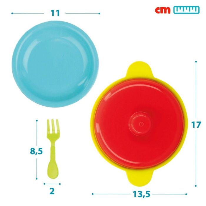 Set de Alimentos de Juguete Colorbaby Menaje y utensilios de cocina 36 Piezas (12 Unidades) 2