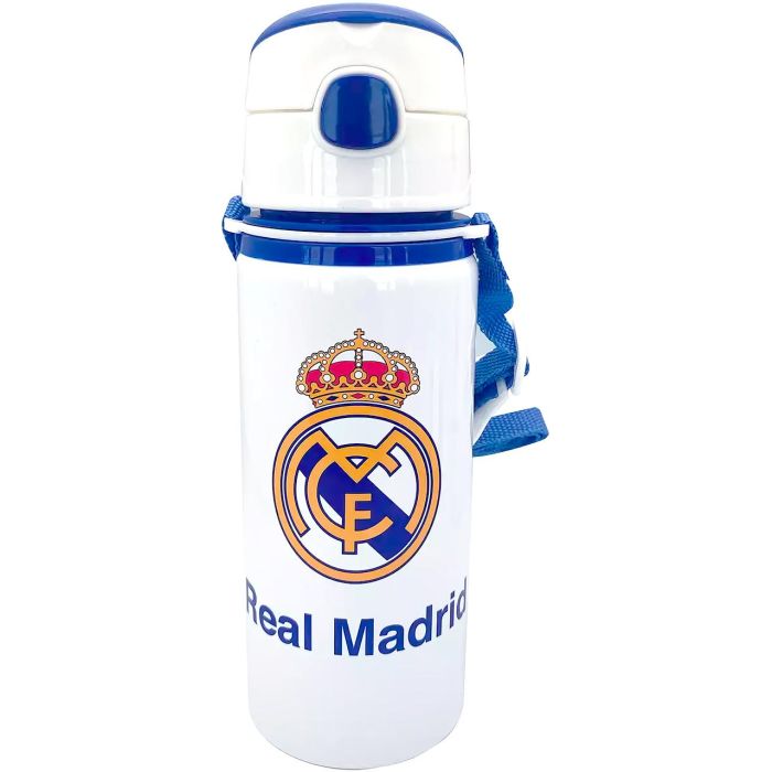 Kids Licensing Rm00005 Cantimplora de Aluminio Real Madrid 600ml con Asa - Botella Deportiva Infantil 1
